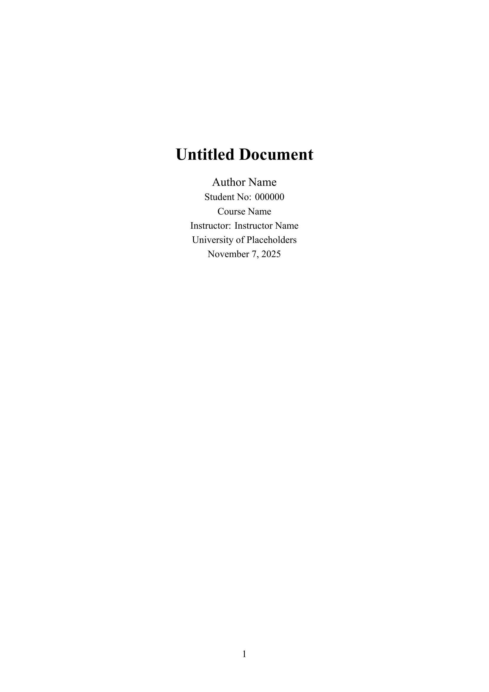 Cover Page - Automatically generated with the right layout and metadata.